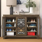 Meuble à chaussures GALANO avec étagères réglables, marron, 44,4 L x 13,5 P x 30 H