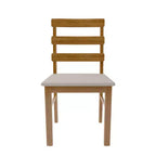 Lot de 2 chaises de salle à manger rustiques en bois massif avec assise rembourrée, chaises classiques sans accoudoirs pour salle à manger ou cuisine - Panipeachy