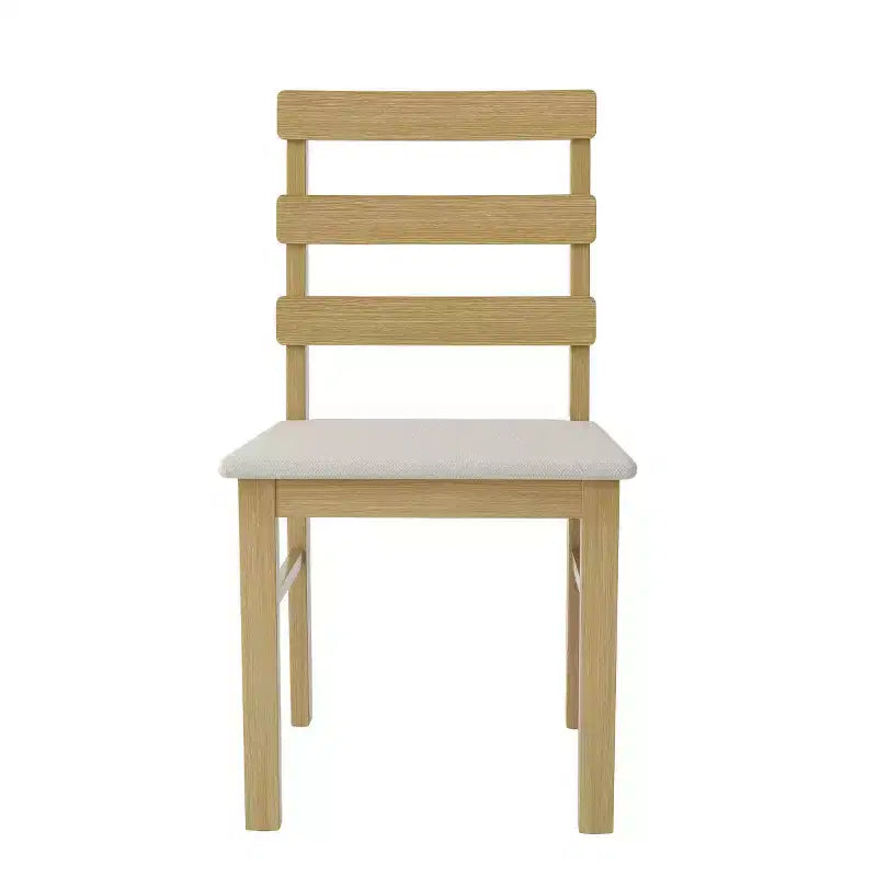 Lot de 2 chaises de salle à manger rustiques en bois massif avec assise rembourrée, chaises classiques sans accoudoirs pour salle à manger ou cuisine - Panipeachy