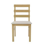 Lot de 2 chaises de salle à manger rustiques en bois massif avec assise rembourrée, chaises classiques sans accoudoirs pour salle à manger ou cuisine - Panipeachy