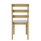 Lot de 2 chaises de salle à manger rustiques en bois massif avec assise rembourrée, chaises classiques sans accoudoirs pour salle à manger ou cuisine - Panipeachy