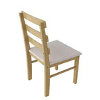Lot de 2 chaises de salle à manger rustiques en bois massif avec assise rembourrée, chaises classiques sans accoudoirs pour salle à manger ou cuisine - Panipeachy