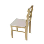 Lot de 2 chaises de salle à manger rustiques en bois massif avec assise rembourrée, chaises classiques sans accoudoirs pour salle à manger ou cuisine - Panipeachy