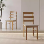 Lot de 2 chaises de salle à manger rustiques en bois massif avec assise rembourrée, chaises classiques sans accoudoirs pour salle à manger ou cuisine - Panipeachy