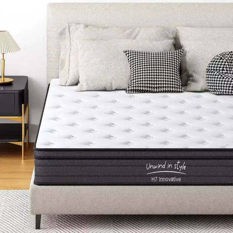 Matelas Whisen 8 Twin Hybrid en mousse à mémoire de forme, ressorts ensachés, fermeté moyenne