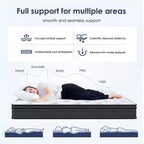 Matelas Whisen 8 Twin Hybrid en mousse à mémoire de forme, ressorts ensachés, fermeté moyenne