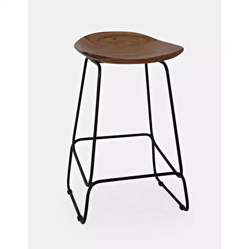 Jofran, tabouret de bar sans dossier en acacia massif Nature's Edge (lot de 3)