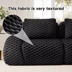Canapé modulable 82 Flannelette 2 places Assise profonde Boucle Pas de montage Noir