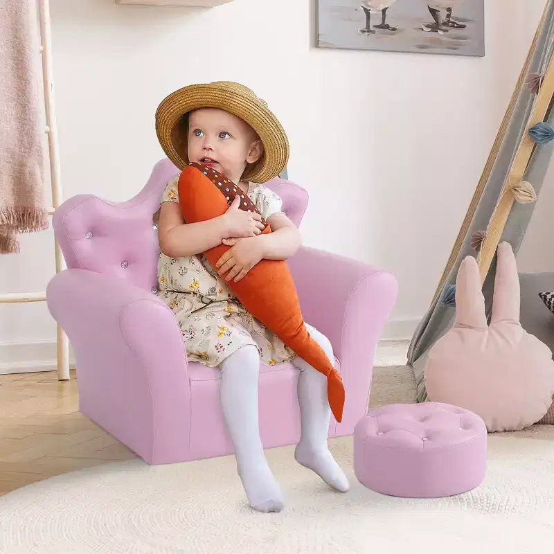 Ensemble canapé pour enfants avec repose-pieds