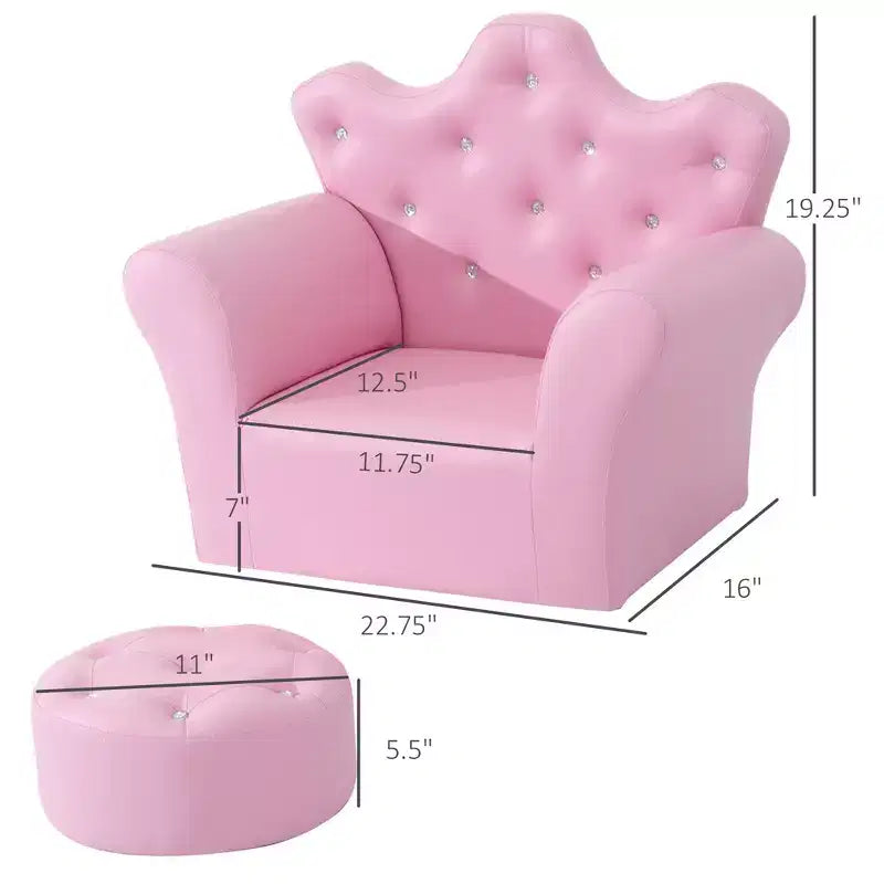 Ensemble canapé pour enfants avec repose-pieds