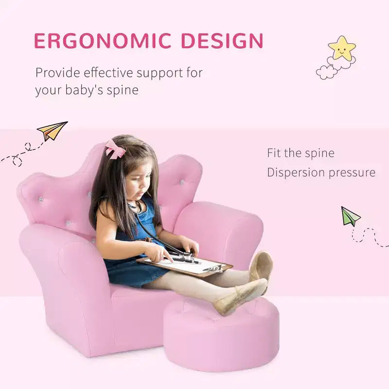 Ensemble canapé pour enfants avec repose-pieds