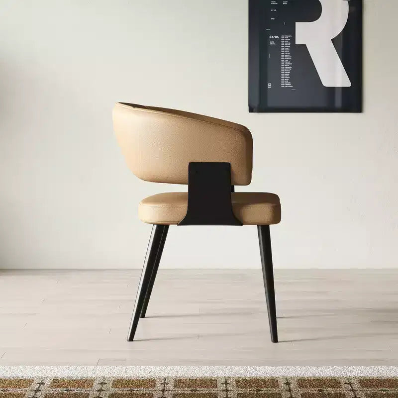 Lot de 2 chaises de salle à manger modernes Luck Live rembourrées avec pieds en métal, assise et dossier rembourrés, chaises d'appoint élégantes pour bureau à domicile et cuisine