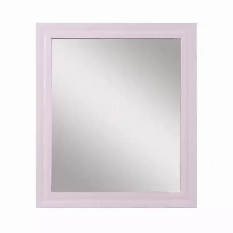 Miroir de commode Royal Hampton Accent, cadre carré en bois élégant, 34x39 rose brillant