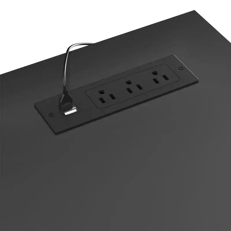 Commode de chambre Besiost avec lumières LED et prises de courant, commode meuble TV avec 4 tiroirs