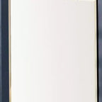 Miroir de commode Royal Hampton de 36 pouces, cadre en pin bleu, dessus marron foncé