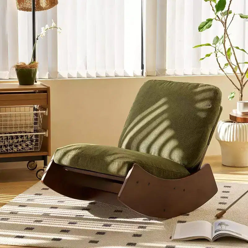 Fauteuil à bascule planeur rembourré confortable, multi-positions, fauteuil d'appoint pour le salon, la chambre ou la chambre de bébé