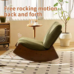 Fauteuil à bascule planeur rembourré confortable, multi-positions, fauteuil d'appoint pour le salon, la chambre ou la chambre de bébé