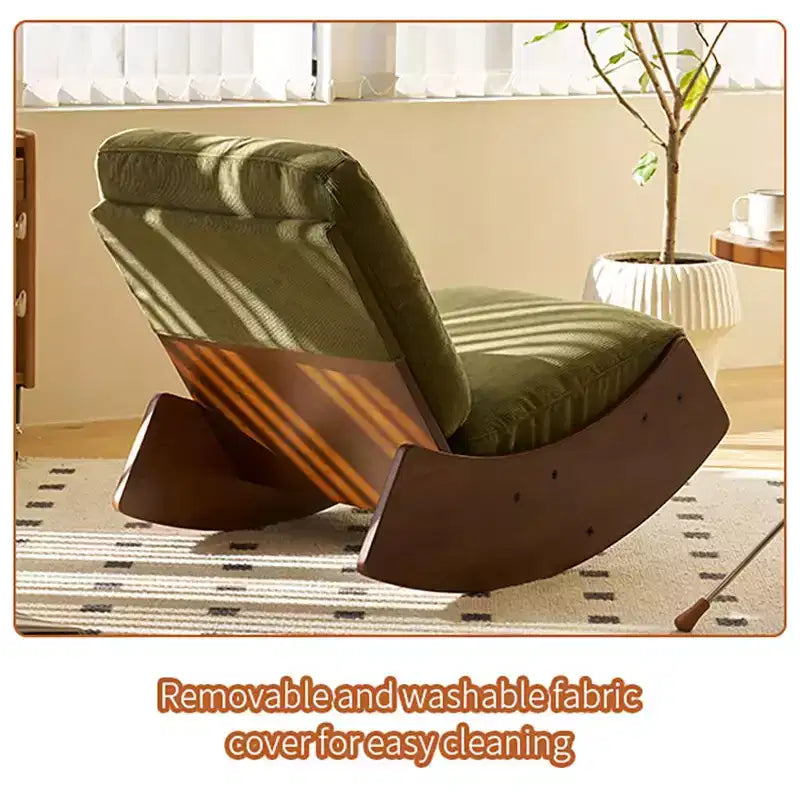 Fauteuil à bascule planeur rembourré confortable, multi-positions, fauteuil d'appoint pour le salon, la chambre ou la chambre de bébé