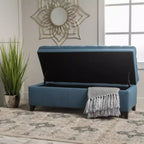 TUYOHW 50 Banc de rangement, Banc ottoman capitonné en bout de lit avec couvercle relevable, Ottoman pour salon, entrée