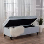 TUYOHW 50 Banc de rangement, Banc ottoman capitonné en bout de lit avec couvercle relevable, Ottoman pour salon, entrée