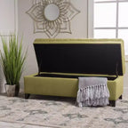TUYOHW 50 Banc de rangement, Banc ottoman capitonné en bout de lit avec couvercle relevable, Ottoman pour salon, entrée