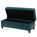 TUYOHW 50 Banc de rangement, Banc ottoman capitonné en bout de lit avec couvercle relevable, Ottoman pour salon, entrée