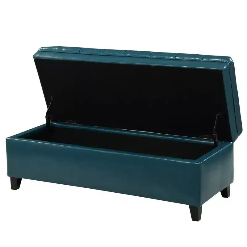 TUYOHW 50 Banc de rangement, Banc ottoman capitonné en bout de lit avec couvercle relevable, Ottoman pour salon, entrée