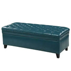 TUYOHW 50 Banc de rangement, Banc ottoman capitonné en bout de lit avec couvercle relevable, Ottoman pour salon, entrée