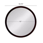 Miroir de salle de bain mural TUYOHW 20x20 pouces, miroir mural rond moderne avec cadre en bois pour salle de bain, chambre à coucher