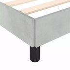 Cadre de lit Velours gris clair, Contreplaqué, Bois manufacturé King Robuste