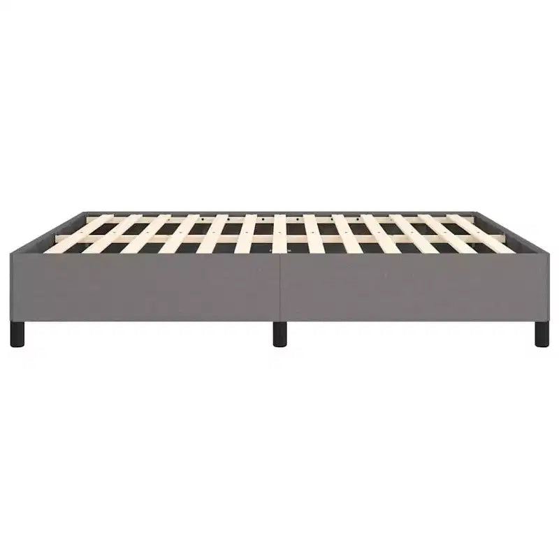 Cadre de lit en tissu de polyester gris foncé, contreplaqué, bois d'ingénierie King