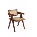 Chaises de salle à manger Homy Casa Mid-Century en bois d'hévéa, lot de 2, Noyer