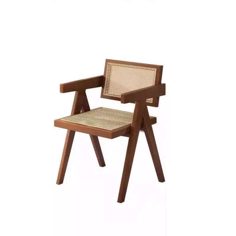 Chaises de salle à manger Homy Casa Mid-Century en bois d'hévéa, lot de 2, Noyer