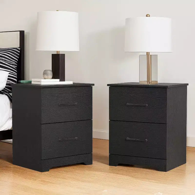 Table de chevet Galano à 2 tiroirs avec rangement 47,5 L x 39,9 P x 60,2 H cm
