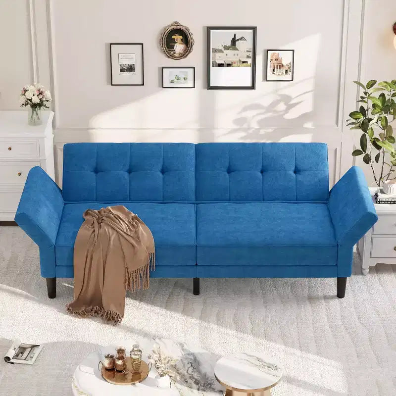 Canapé-lit futon moderne COZONY, dossier et accoudoirs réglables, convertible pour salon, chambre à coucher, appartement
