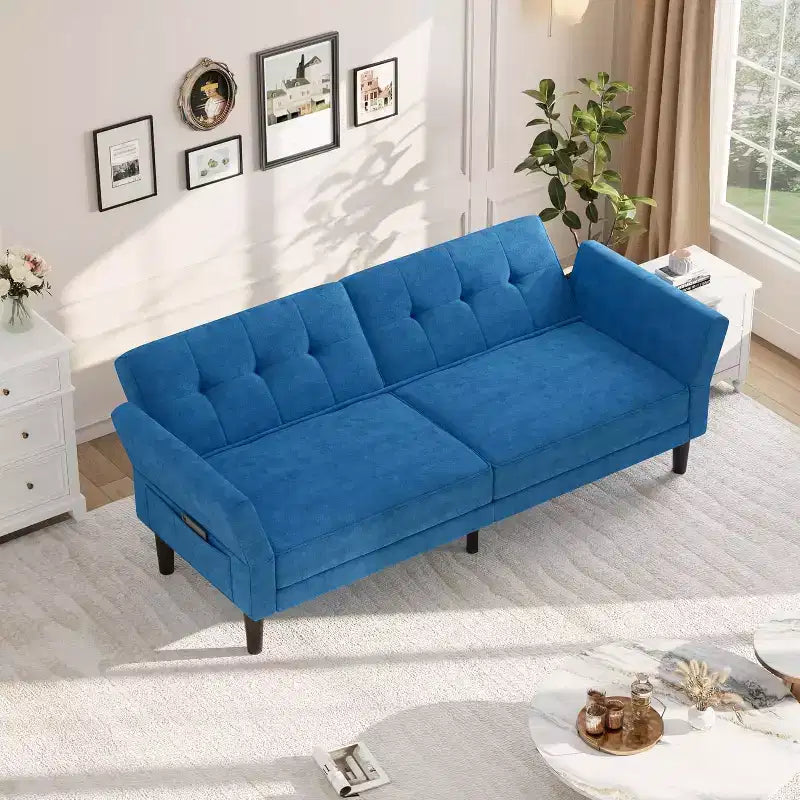 Canapé-lit futon moderne COZONY, dossier et accoudoirs réglables, convertible pour salon, chambre à coucher, appartement
