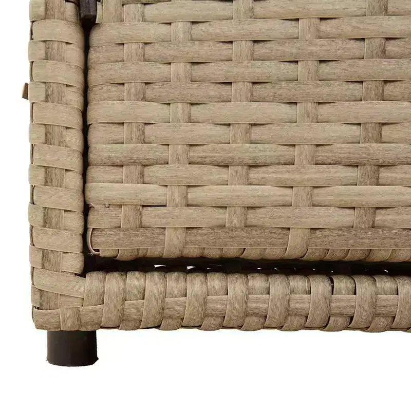 vidaXL Armoire de rangement de terrasse Organisateur d'outils Meuble d'extérieur en résine tressée