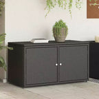 vidaXL Armoire de rangement de terrasse Organisateur d'outils Meuble d'extérieur en résine tressée