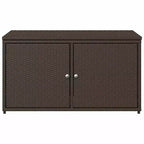 vidaXL Armoire de rangement de terrasse Organisateur d'outils Meuble d'extérieur en résine tressée