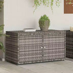 vidaXL Armoire de rangement de terrasse Organisateur d'outils Meuble d'extérieur en résine tressée