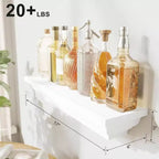 Étagères murales flottantes rustiques blanches, lot de 2, 43 cm, pour chambre, salon, salle de bain, rangement, organisation de l'espace