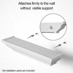 Étagères murales flottantes rustiques blanches, lot de 2, 43 cm, pour chambre, salon, salle de bain, rangement, organisation de l'espace