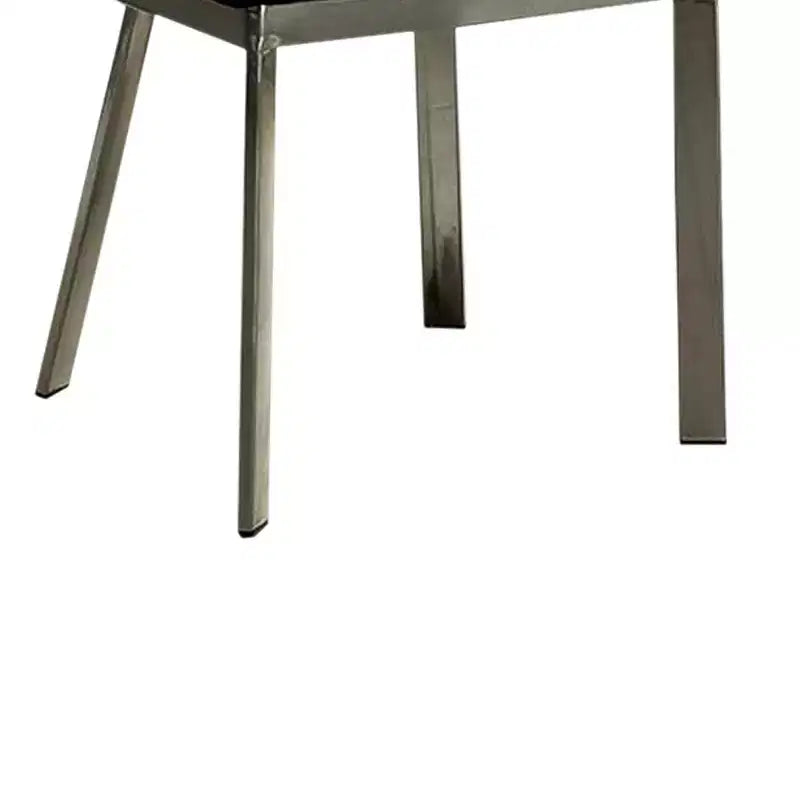 Chaise d'appoint contemporaine Royal Hampton avec assise en microfibre noire, lot de 2