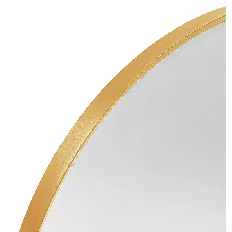 Miroir mural de salle de bain GDFStudio Prim 24 x 36 avec cadre en métal doré et arc moderne