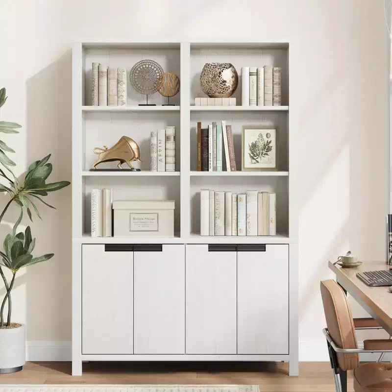 Étagère haute de 189 cm avec double rangement, grande étagère à 6 niveaux, bibliothèques doubles larges avec 12 casiers, étagères larges autoportantes pour le salon