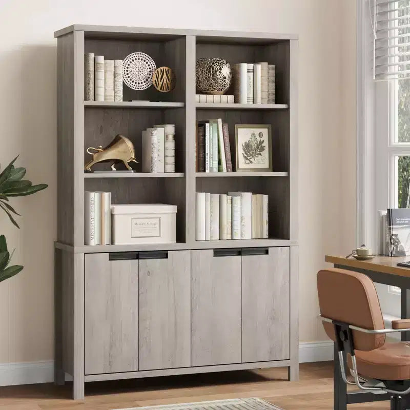Étagère haute de 189 cm avec double rangement, grande étagère à 6 niveaux, bibliothèques doubles larges avec 12 casiers, étagères larges autoportantes pour le salon