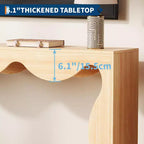 Console table festonnée de ferme 63" pour entrée, table de canapé étroite en bois derrière le canapé avec rangement, meubles rustiques pour salons et appartements