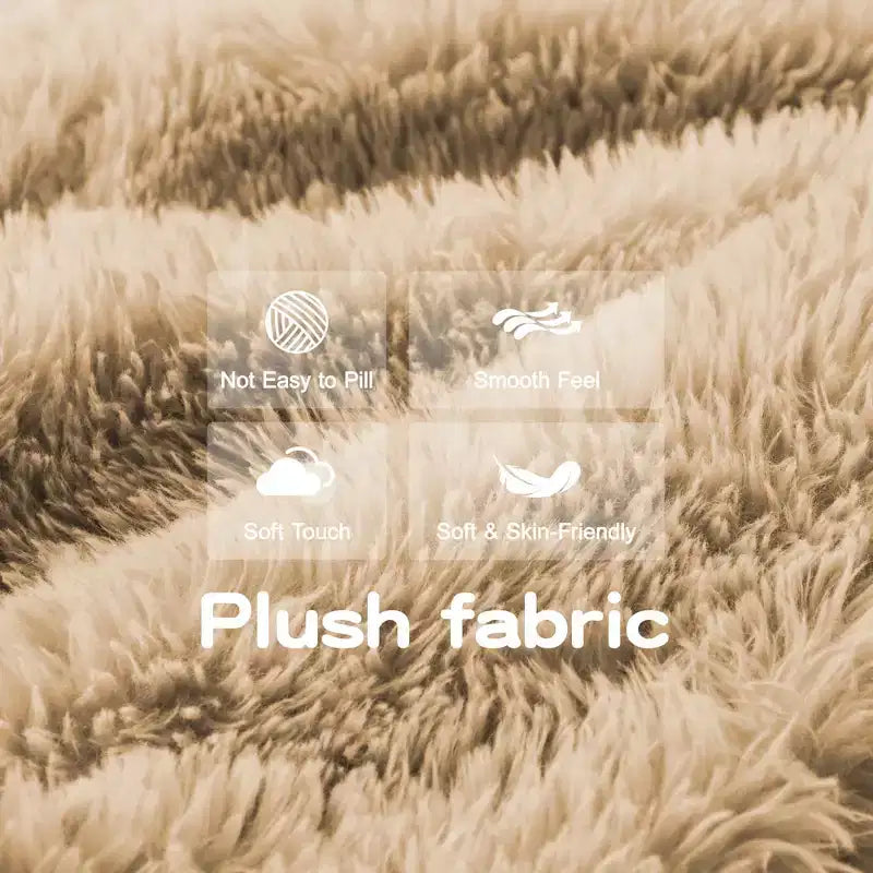 Canapé sectionnel d'angle en tissu peluche kaki clair de 149 pouces avec oreillers et pouf (connexion à boucle)