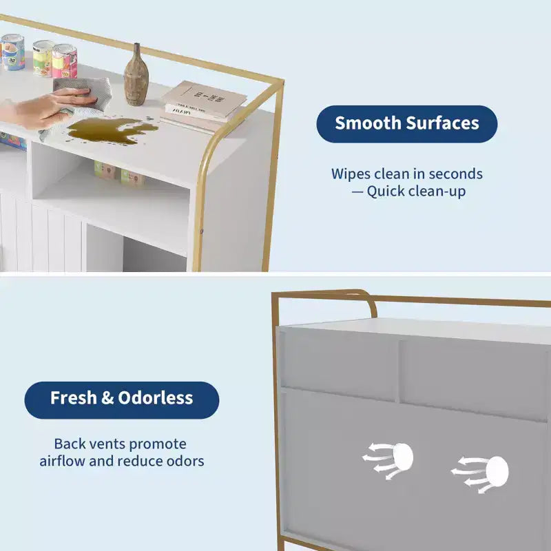 Meuble Cache-Litière, Enclos Cache-Litière – Maison de Toilette pour Chat avec Porte Coulissante en Bois, Anti-Chien, pour la Plupart des Bacs à Litière