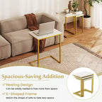 Costway Table Basse Gigogne de 3 Pièces Table d'Appoint Empilable Table de Chevet pour Salon